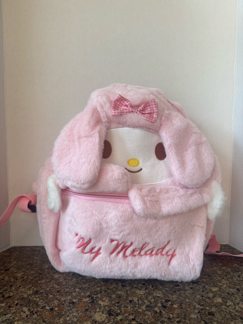 Sanrio My Melody Pink Plush Kids Backpack